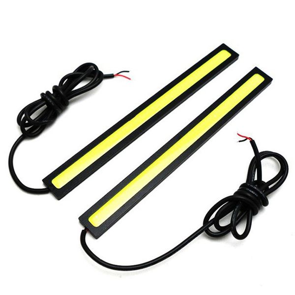 

wholesale-2x 17cm led cob 84 chip pure white car auto driving drl daytime running lights lamp waterproof bar strip dc12v