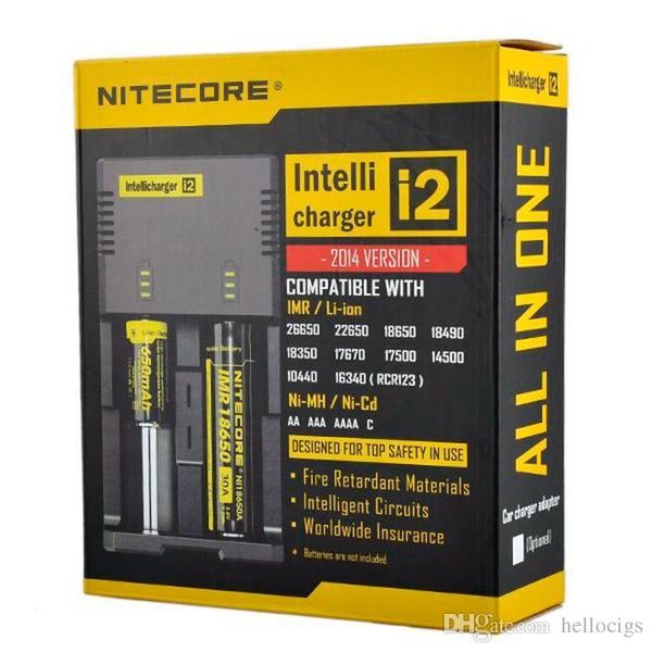 

оригинальный nitecore i2 i4 универсальный intellicharger зарядное устройство для электронной сигареты сигареты 18650 14500 16340 26650 батар