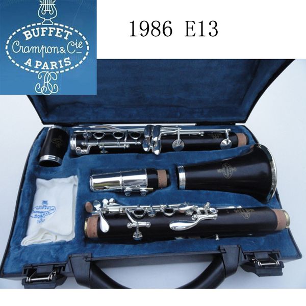 Buffet cie cie aparis clarinet klarnet com caso / 1986 E13, o tubo de ébano de sandalwood klarinet clarinete bocal