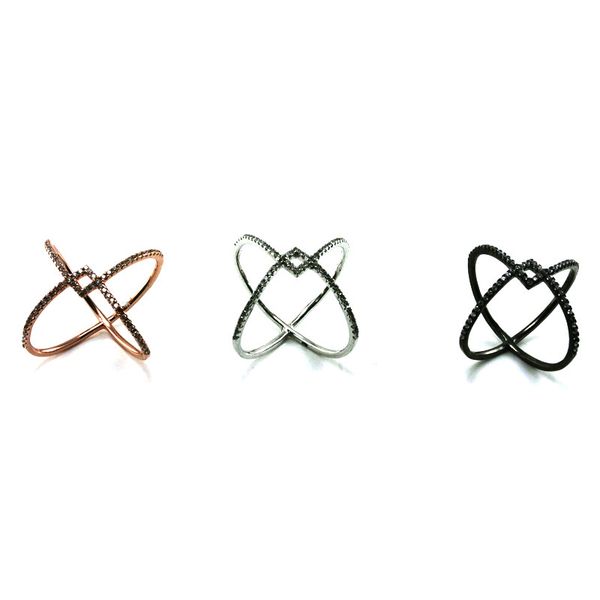 

геометрический узор уникальные ленты кольца стерлингового серебра скидка ленты кольца prong установка мода модные ленты кольца для r10189, Silver