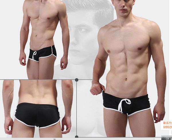 

wholesale-new brand wang jiang men's swim shorts snap button swim trunks swimwear bl1pj-001