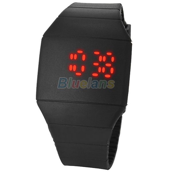 Sport sistemici in silicone ultrasottile design multifunzione unisex nuovissimi orologi LED 1J7K