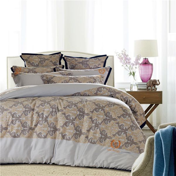 2018 60s Satin Drill Bedding Sets British Embroidery Suite Cotton 2018 60s Satin Drill Bedding Sets British Embroidery 4pcs Suite Cotton Linen Series City Striped Grid