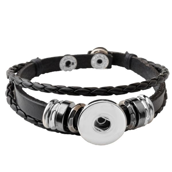 

P00650 Hot wholesale Snap Button Bracelets Newest Design Fashion NOOSA chunks Leather Bracelets Fit 18mm Noosa Chunk DIY Rivca Snaps Jewelry