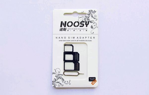 NOOSY Nano Sim / Mikro Sim / Tüm Akıllı Telefon Mobil Cihazlar için Standart Sim Kart Dönüştürücü Nano Sim Adaptör