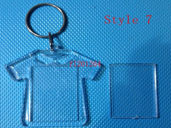 1000 pçs/lote frete grátis mais novo diy acrílico foto em branco chaveiros em forma de chaveiro transparente inserir foto chaveiros de plástico