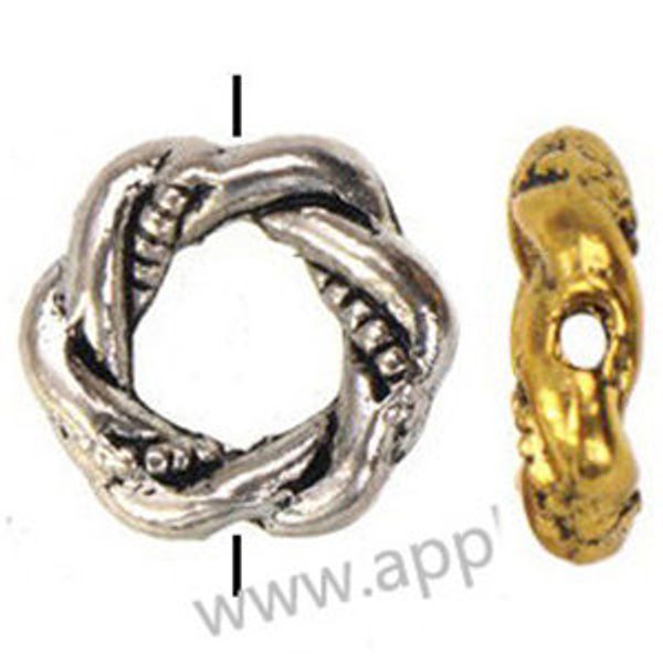 

wholesales frame beads for beads charms dangles pendants diy retro silver narrow flower weave braid new alloy jewelry findings 10*3mm 300pcs, Blue;slivery