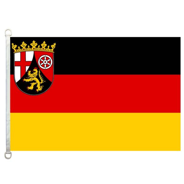 

good flag rhineland-palatinate flags banner 3x5ft-90x150cm 100% polyester country flags, 110gsm warp knitted fabric outdoor flag