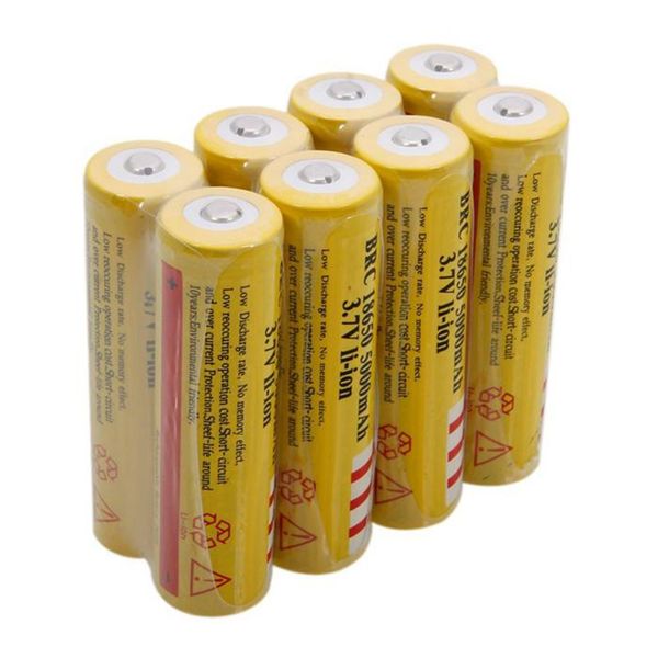 Amarelo ultrafire 18650 alta capacidade 5000mAH 3.7V bateria recarregável li-ion para LED lanterna digital câmera de lítio baterias carregador de baterias