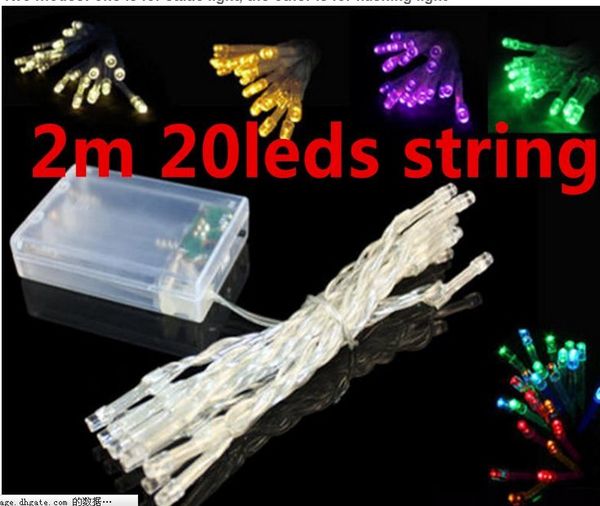 

outdoor indoor festival string lights 2m 20 led colorful led string lights battery operated christmas string wedding decorations 50pcs