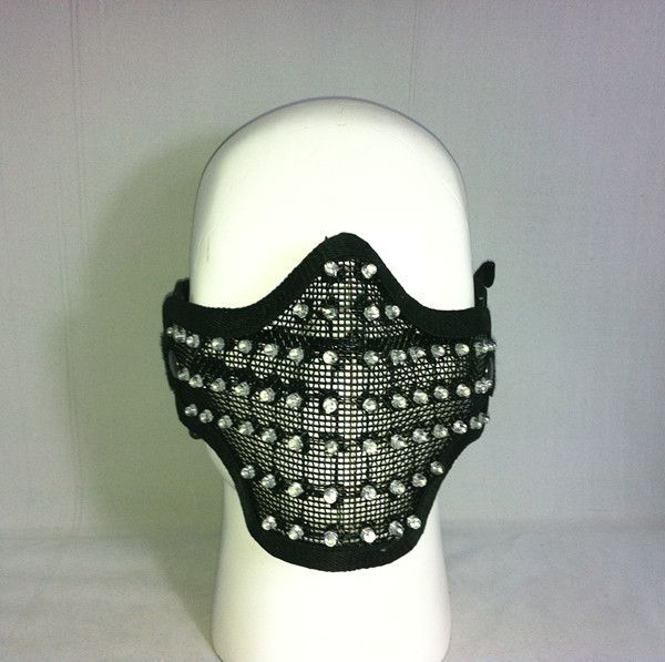 

wholesale-2015 led white glowing light mask hero face guard dj mask party halloween birthday led masks for show