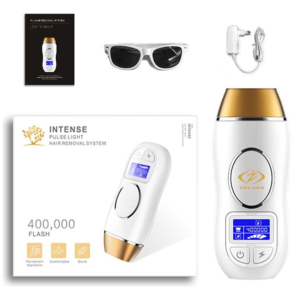 

inlins постоянного удаления волос ipl удаления волос remover 400,000 флэш-интенсивный импульсный свет жк-дисплей оригинал