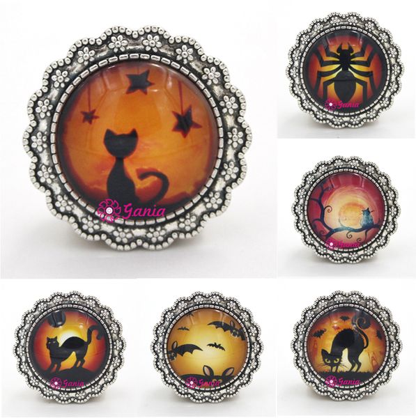 

new arrival halloween pumpkin jewelry cabochon jewelry halloween cat brooch pins for halloween day gift jewelry, Gray