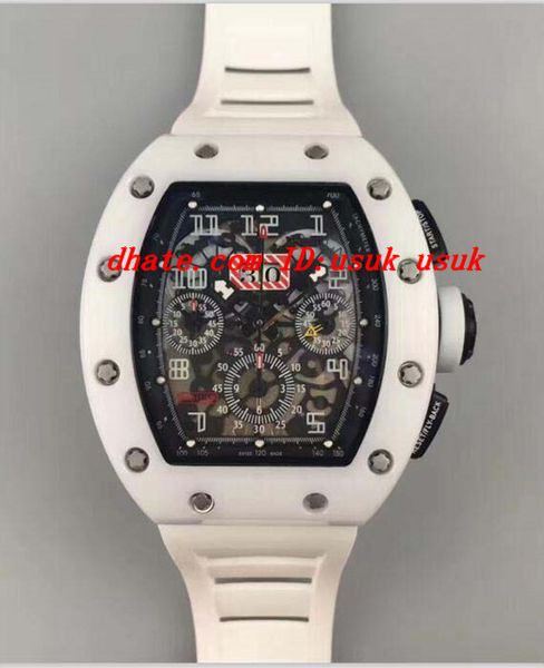 

Luxury new arrived 7750 movement white ceramic bezel rubber trap automatic fa hion brand men 039 valj0ux wri twatche