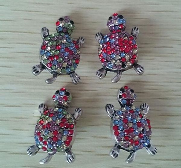 

wholesale 20pcs lot metal tortoise 18mm snap button charms fit snap button bracelet