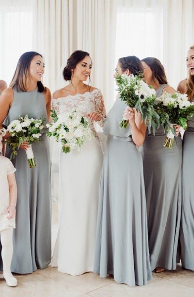 

винтаж шалфей шифон mumu boho страна длинные платья невесты 2018 две части элегантный пляжная фрейлина юниор свадебные гостевые платья дешев, White;pink