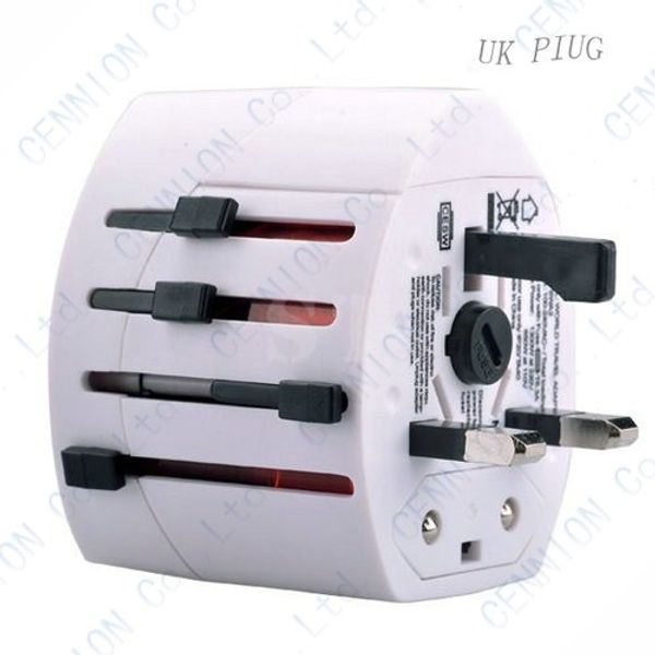 Universal International WorldWide Multi Travel Plug Charger Adapter 2 Porta USB AU US UK EU DE convertitore tutto in uno 20 pezzi bianco nero