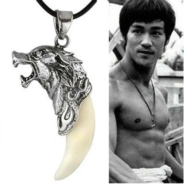 

мужчины античный серебряный племенной белый старк волк клык зуб бохо корейский кулон ожерелье свитер ожерелье как любовник подарки на день р, Silver