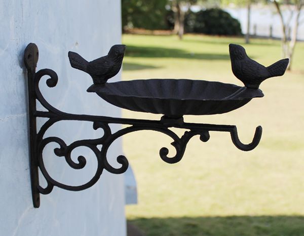 2020 Decorative Cast Iron Bird Feeder Antique Rustic Brown