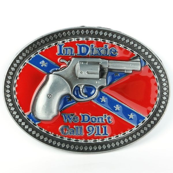Usa Star Confederat Rebel Flag In Dixie We Don T Call 911 Pistol