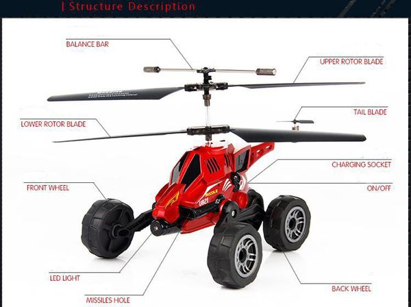 

remote control aircraft, helicopter model, air land vehicle with missile for children gifts, collecting