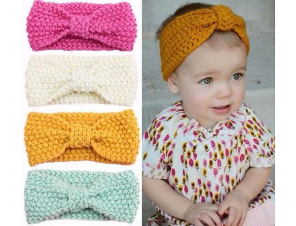 

детские богемия тюрбан трикотажные ободки мода защиты уха лук головные уборы девушка аксессуары для волос фотография реквизит, Black;brown