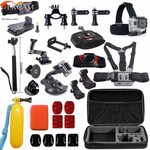 Set di accessori freeshipping per GoPro Hero 6 5 sessione 4 xiaomi yi 4k + SJCAM SJ6 Legend sj5000 action camera