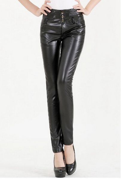 

ms. qiu dong han edition leisure europe and the united states the new fashion of tall waist tight little skinny trousers. s - 2xl, Black;white