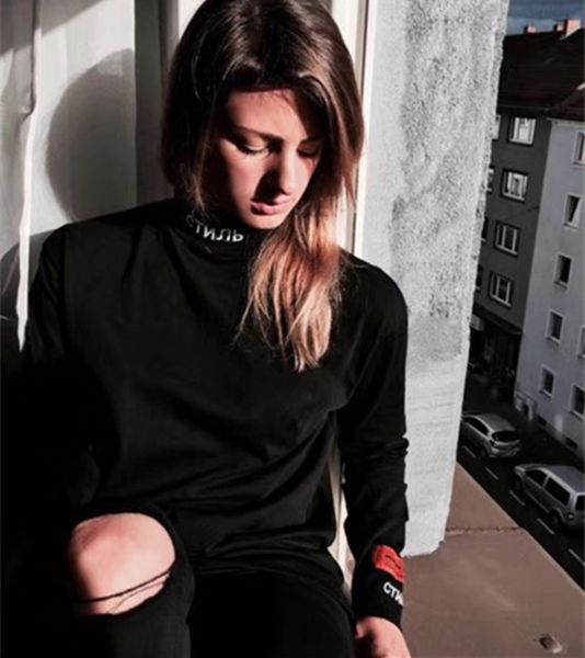 

Heron Preston кофты Мужчины Женщины 1: A высокое качество сплошной цвет водолазка Heron Presto