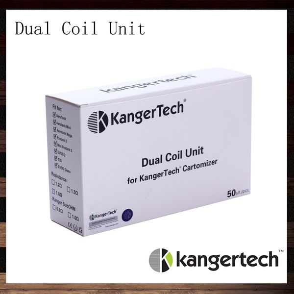 

Kanger новая двойная катушка для Aerotank Aerotank Мега Aerotank мини Evod стекло Protank3 EMOW DualCoil блок для Кангер очистители 100% оригинал