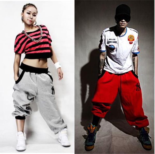 

wholesale-brand designer men women casual sport pants summer baggy hip hop dance pants harem pant for men women, Black