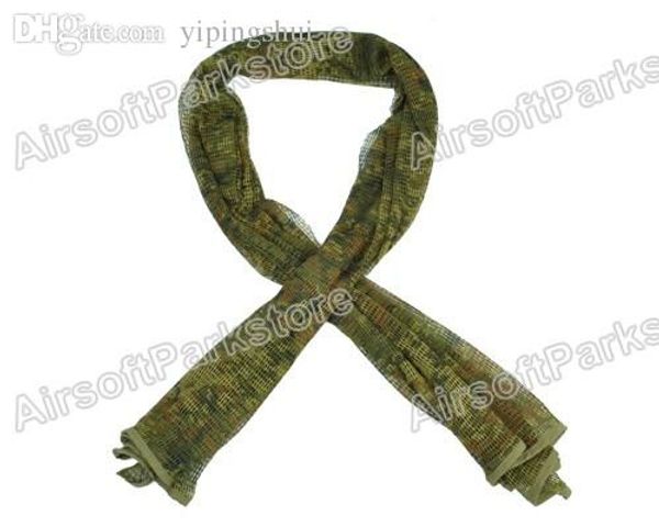 

wholesale-tactical multifunctional camouflage scrim scarf face mask german flecktarn camo wrap ing, Blue;gray