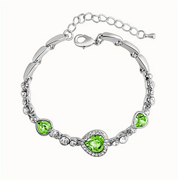 Fashion 925 Sliver Jewelry Braccialetti con ciondoli a cuore Braccialetti Perline in stile oceano di vetro blu adatti ai braccialetti Pandora per le donne Spedizione gratuita