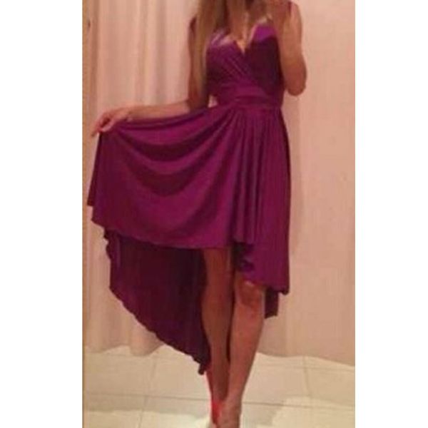 

wholesale- women v neck chiffon long beach dress asymmetrical dress ptct, Black;gray