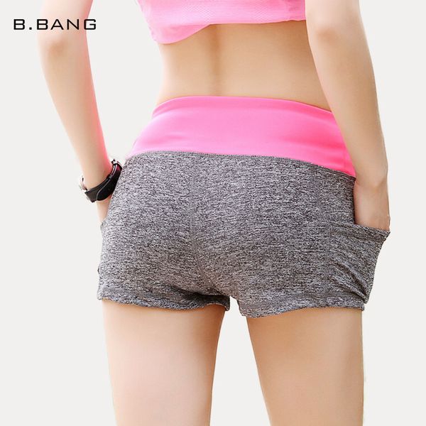 

wholesale-b.bang 2015 new women sport shorts fitness running short pants outdoor workout elastic summer sports female shorts 5 colors, White;black