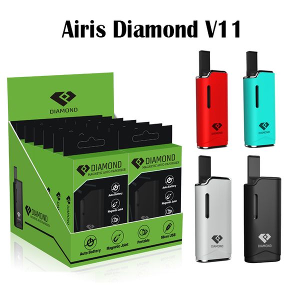 

Оригинальный Airis Diamond V11 испаритель Kit 280 мАч Auto Battery Mod Vape Pen комплекты с G2 толстые масляные картриджи G2