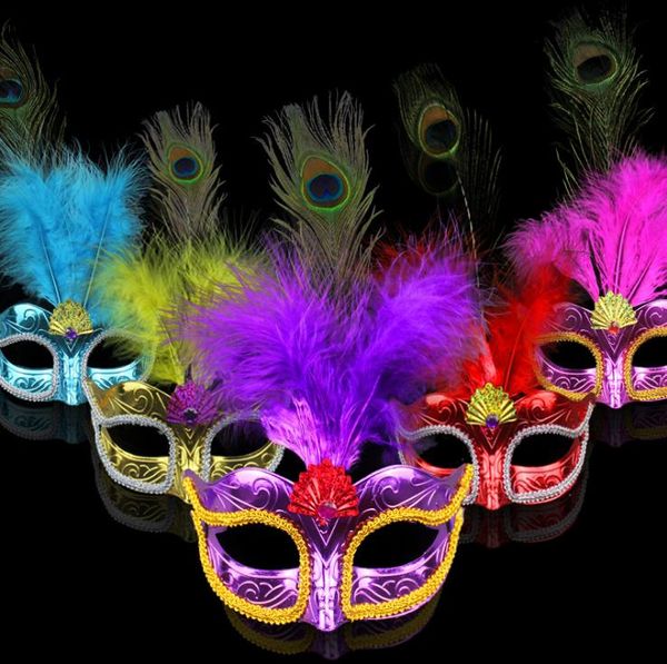 2017 Na venda de Máscaras de festa Máscara de Halloween Máscara de Halloween Venetian masquerade Sexy Carnaval Máscara de Dança cosplay fantasia presente de casamento mix cor frete grátis