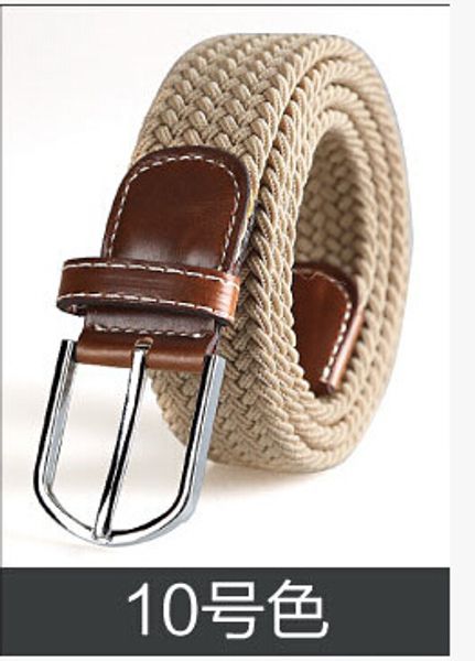 

wholesale-elastic waistband 31 color's woven elastic woven belt men women's needle han edition tide belt buckle fashion belt free, Black;brown
