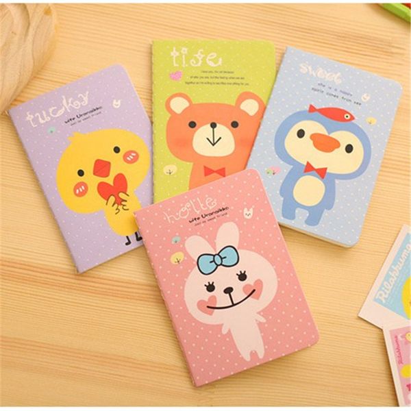 

wholesale- cute notebook color animals agenda week plan diary day planner journal record stationery office school supplies, Purple;pink