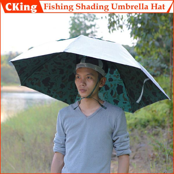 

wholesale-and fast shipping 1 pcs large fishing cap shading folding sun-proof fishing umbrella bucket hats, Blue;gray