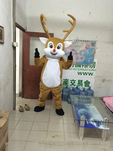 Costura de desenho animado de veados de Natal de 2017, traje de mascote, trajes de caráter de urso tamanho adulto, s, s