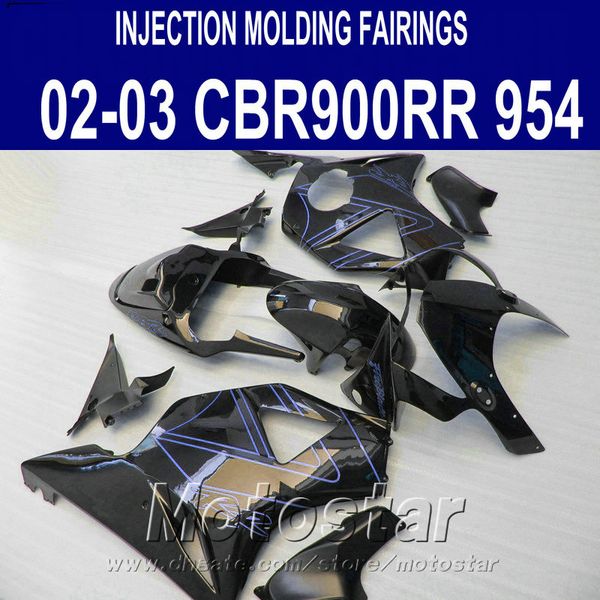 

7 gifts + fairing kit for honda injection molding cbr900rr 954 2002 2003 cbr 900rr glossy black fairings cbr954 02 03 yr69