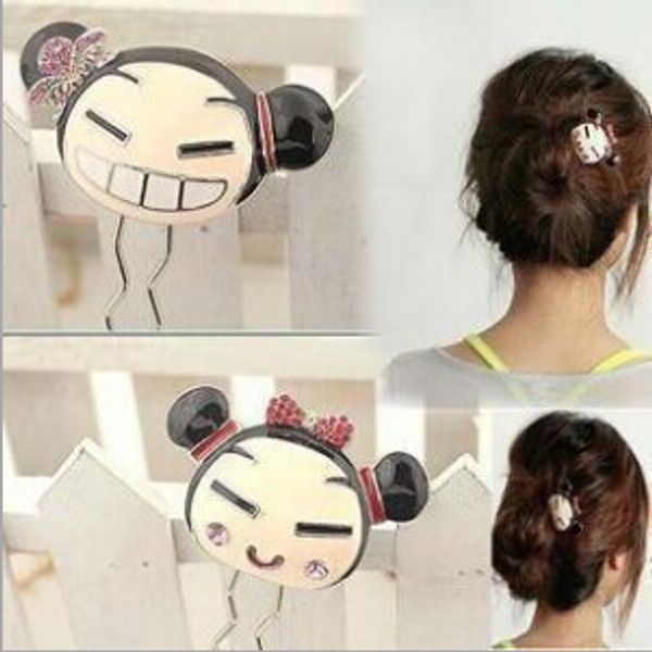 

wholesale-korean hair jewelry retro beautifully compact national wind chinese doll ladies hair combs hair clip sticks hb-f021