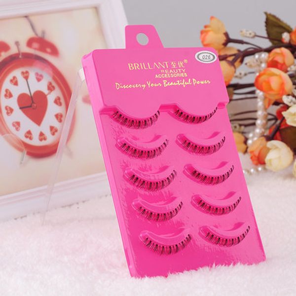 

wholesale-5 pairs natural handmade under lashes false eyelashes lower bottom eye lashes & drop shipping