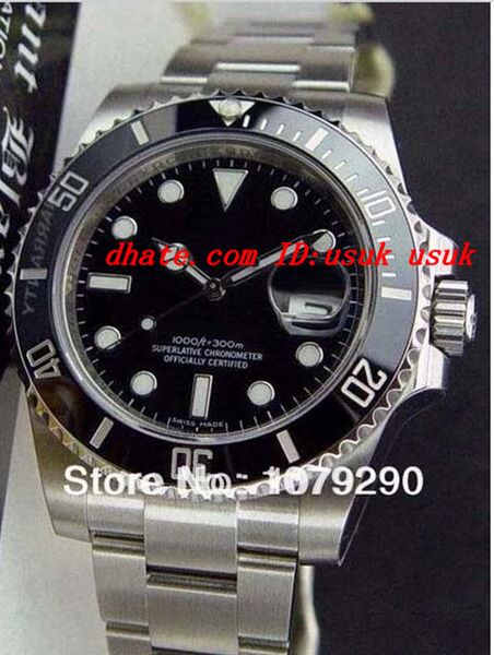 

luxury original box black ceramic bezel dial 116610 16610 stainless steel automatic mens men's watch watches, Slivery;brown