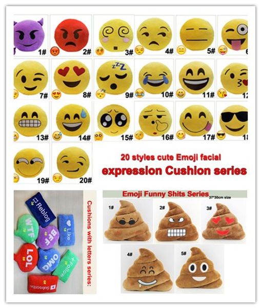 

33 стили подушки симпатичные emoji мультфильм подушки выражение лица подушка подушка смешно дерьмо и прекрасный письмо подушки мягкие плюшев