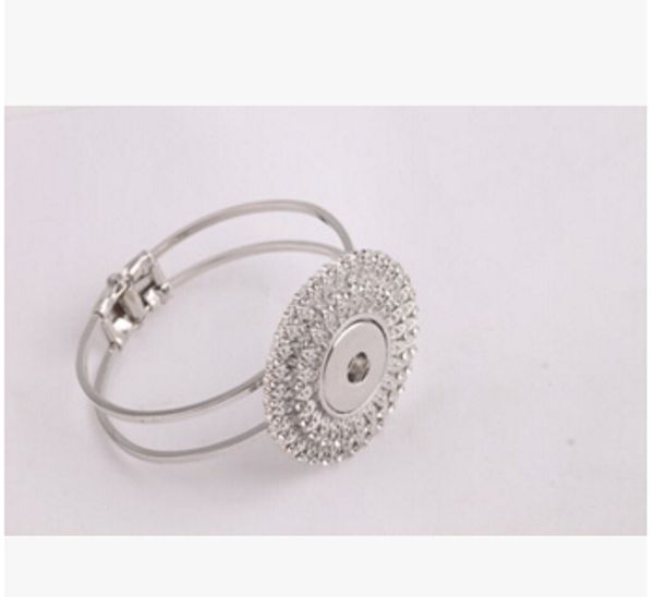 

full crystal rhinestone 18mm snap button fashion jewelry accessories bracelet noosa button snap button giner button bracelet bangle, Golden;silver