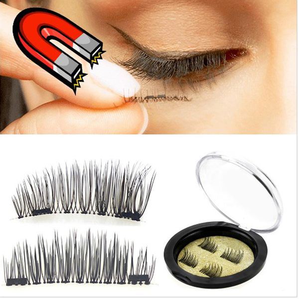 

new easy to wear 3d magnetic false eyelashes 11 styles double magnet full strip magnetic soft hair reusable fake eye lashes extension