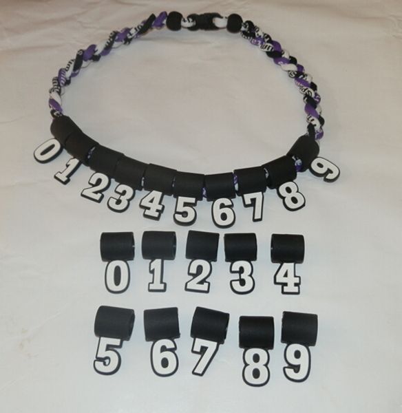 

Retail 2015 new 20pcs silicone digital Number Pendant 0-9 for baseball/softball necklace