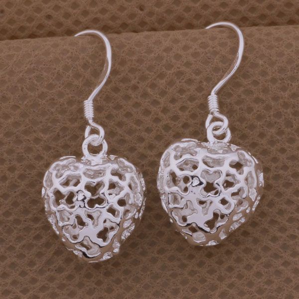 

new fashion (jewelry manufacturer) 925 sterling silver fashion jewelry heart earring jewelry silver jewelry factory price fashion